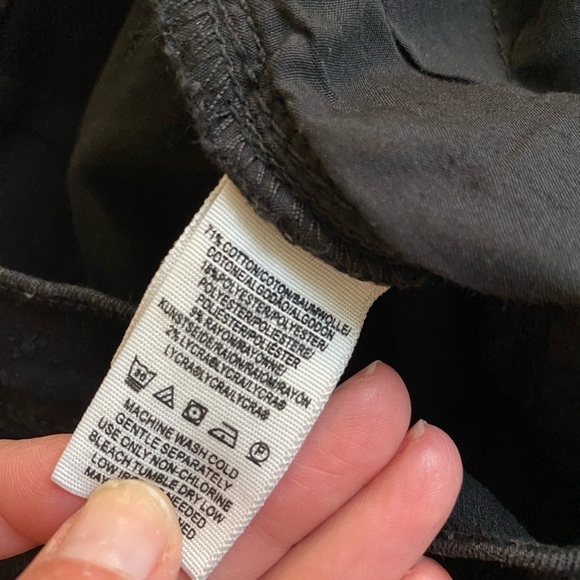 Free People We the Free Women’s Slit Jeans Black High Waisted Size 29 - Picture 8 of 9